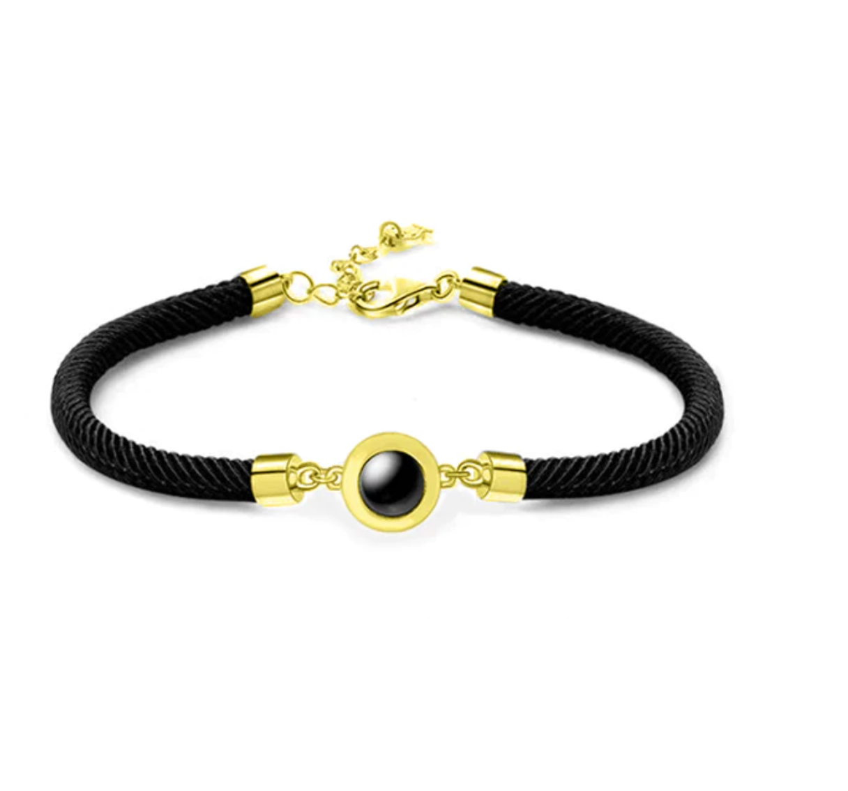 Black String PROJECTION BRACELET - Men bracelet robe